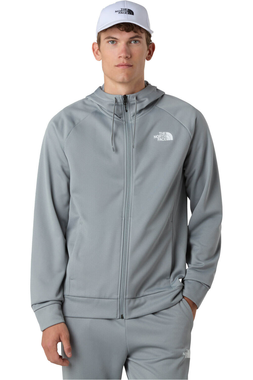 The North Face forro polar hombre M REAXION 2.0 HOODED FULL ZIP JACKET vista frontal