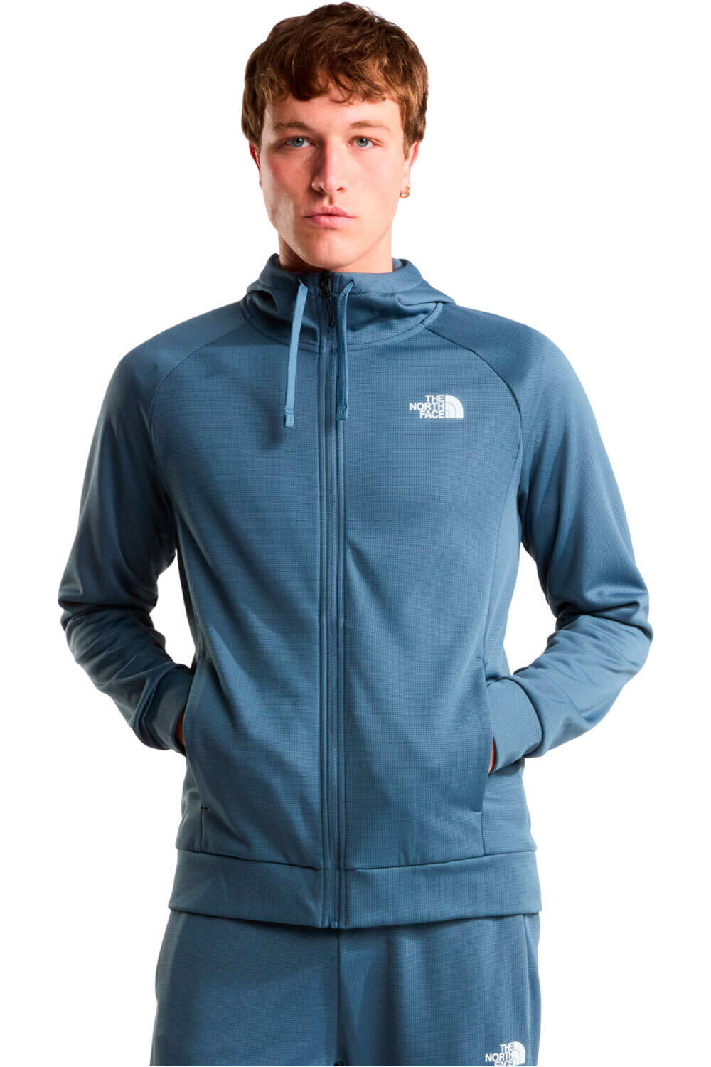 The North Face forro polar hombre M REAXION 2.0 HOODED FULL ZIP JACKET vista frontal