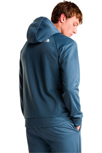 The North Face forro polar hombre M REAXION 2.0 HOODED FULL ZIP JACKET vista trasera