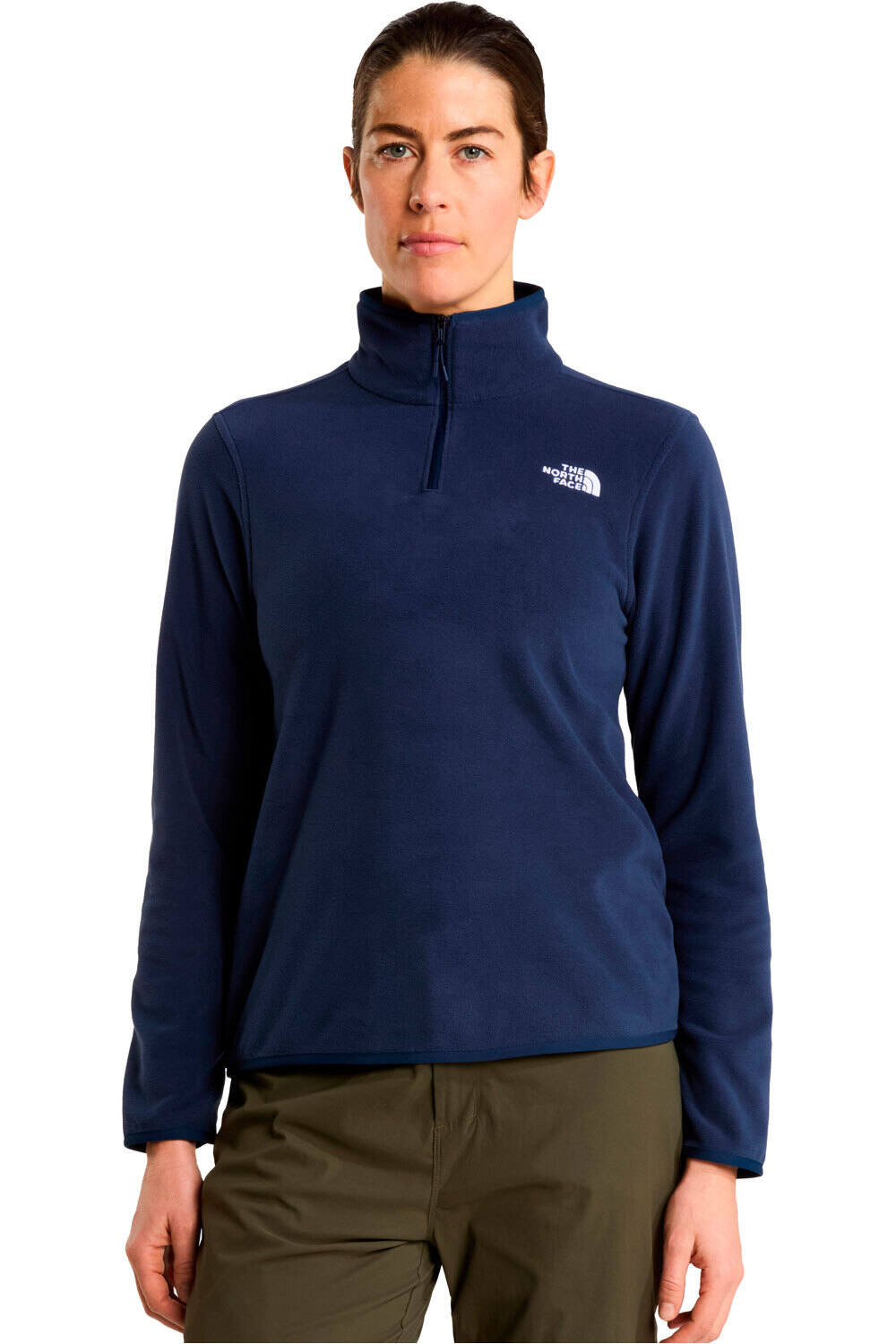 The North Face forro polar mujer W GLACIER FLEECE 1/4 ZIP JACKET vista frontal