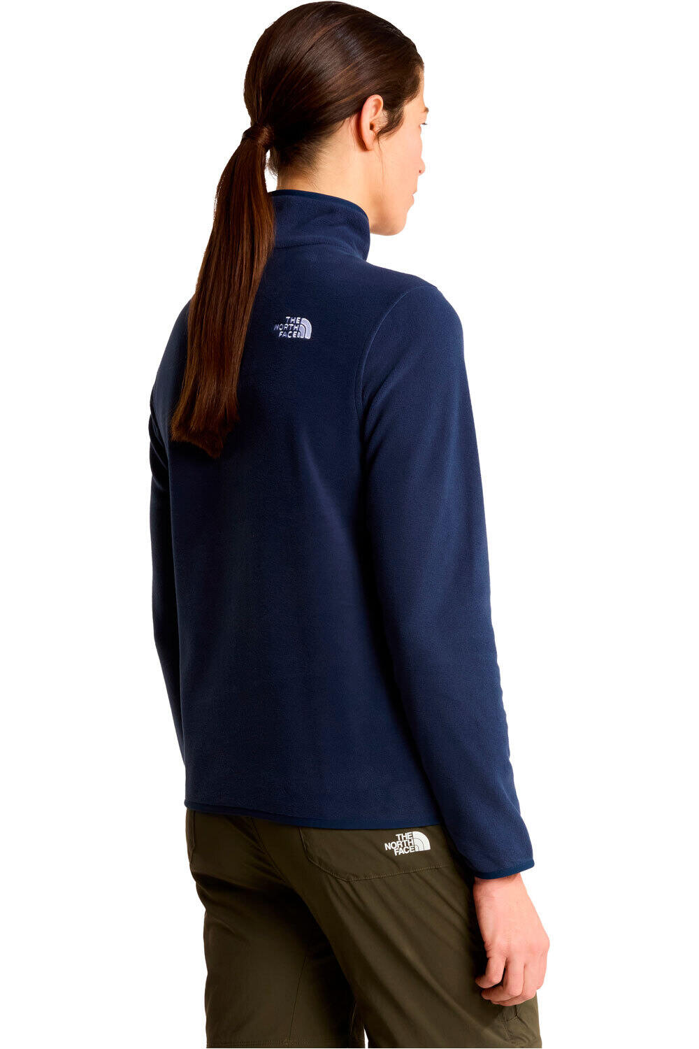 The North Face forro polar mujer W GLACIER FLEECE 1/4 ZIP JACKET vista trasera