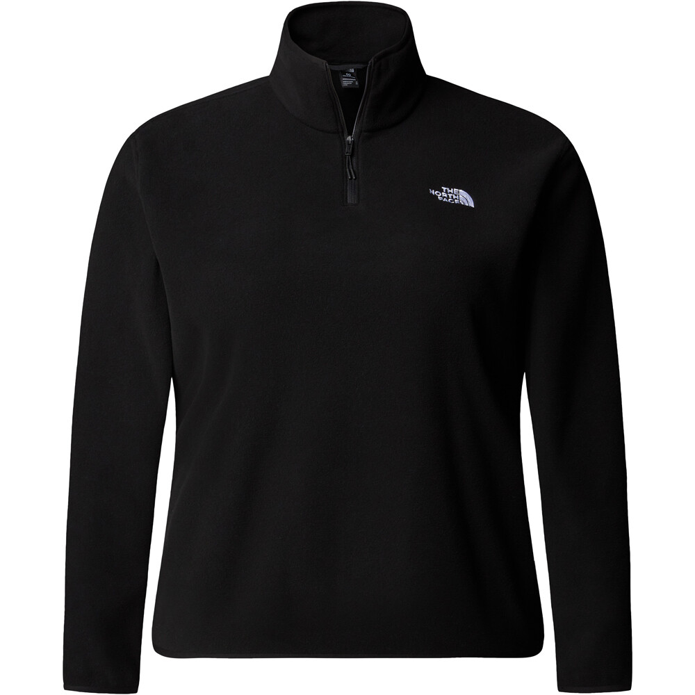 The North Face forro polar mujer W PLUS GLACIER FLEECE 1/4 ZIP JACKET vista detalle