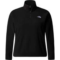 The North Face forro polar mujer W PLUS GLACIER FLEECE 1/4 ZIP JACKET vista detalle