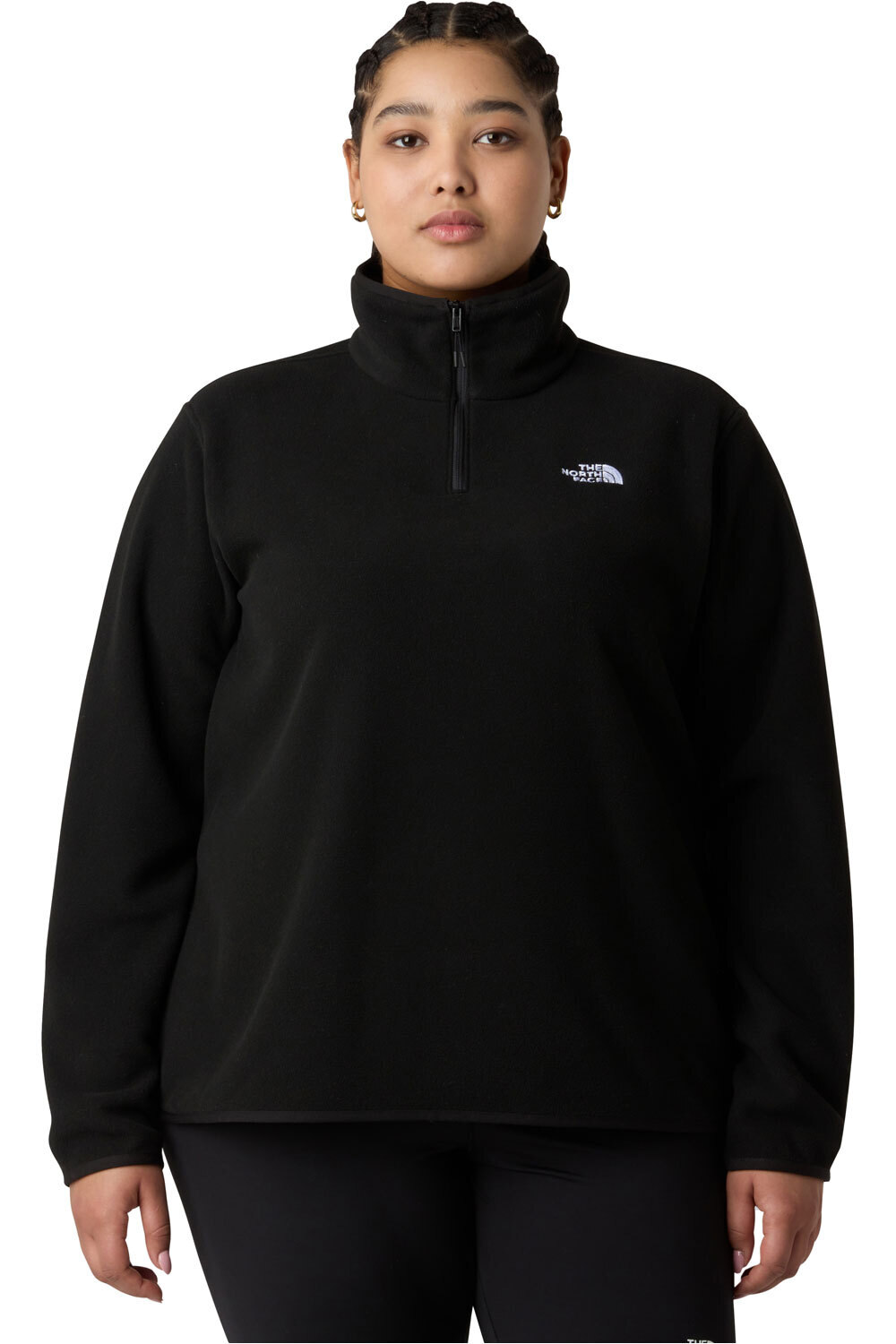 The North Face forro polar mujer W PLUS GLACIER FLEECE 1/4 ZIP JACKET vista frontal