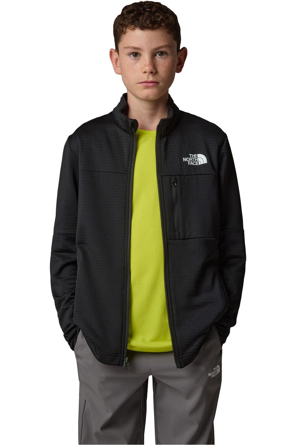 The North Face forro polar niño TEEN HIKE MIDLAYER FZ vista frontal