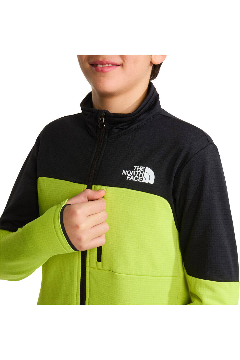 The North Face forro polar niño TEEN HIKE MIDLAYER FZ vista frontal