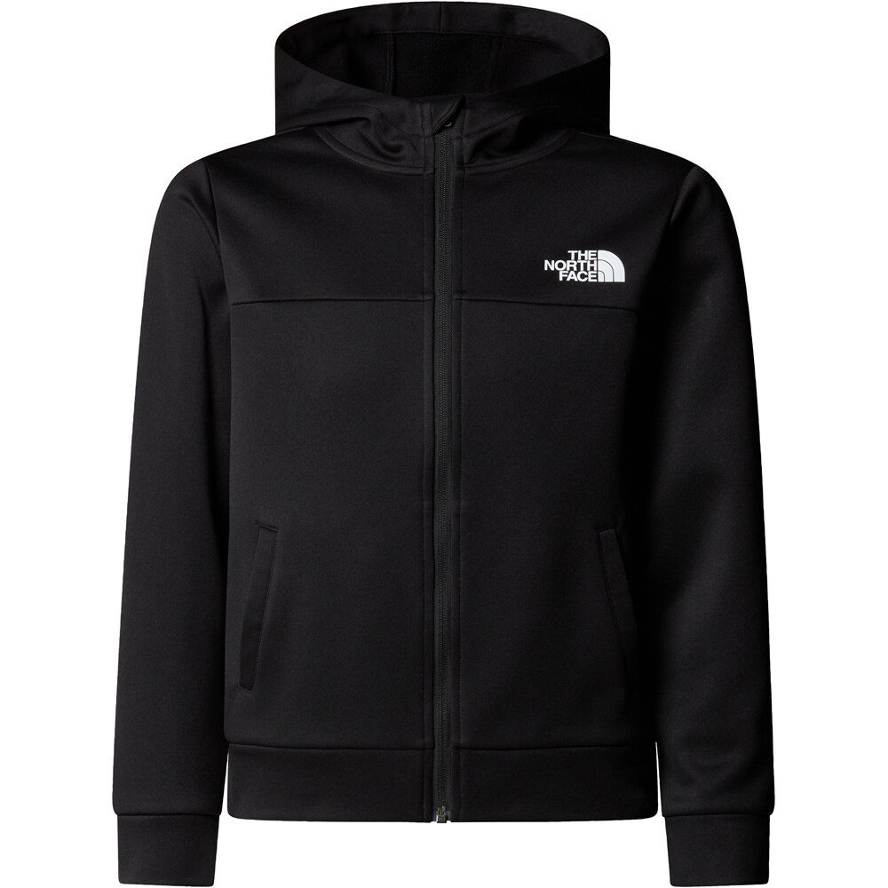 The North Face forro polar niño TEEN REAXION FZ HOODIE vista detalle