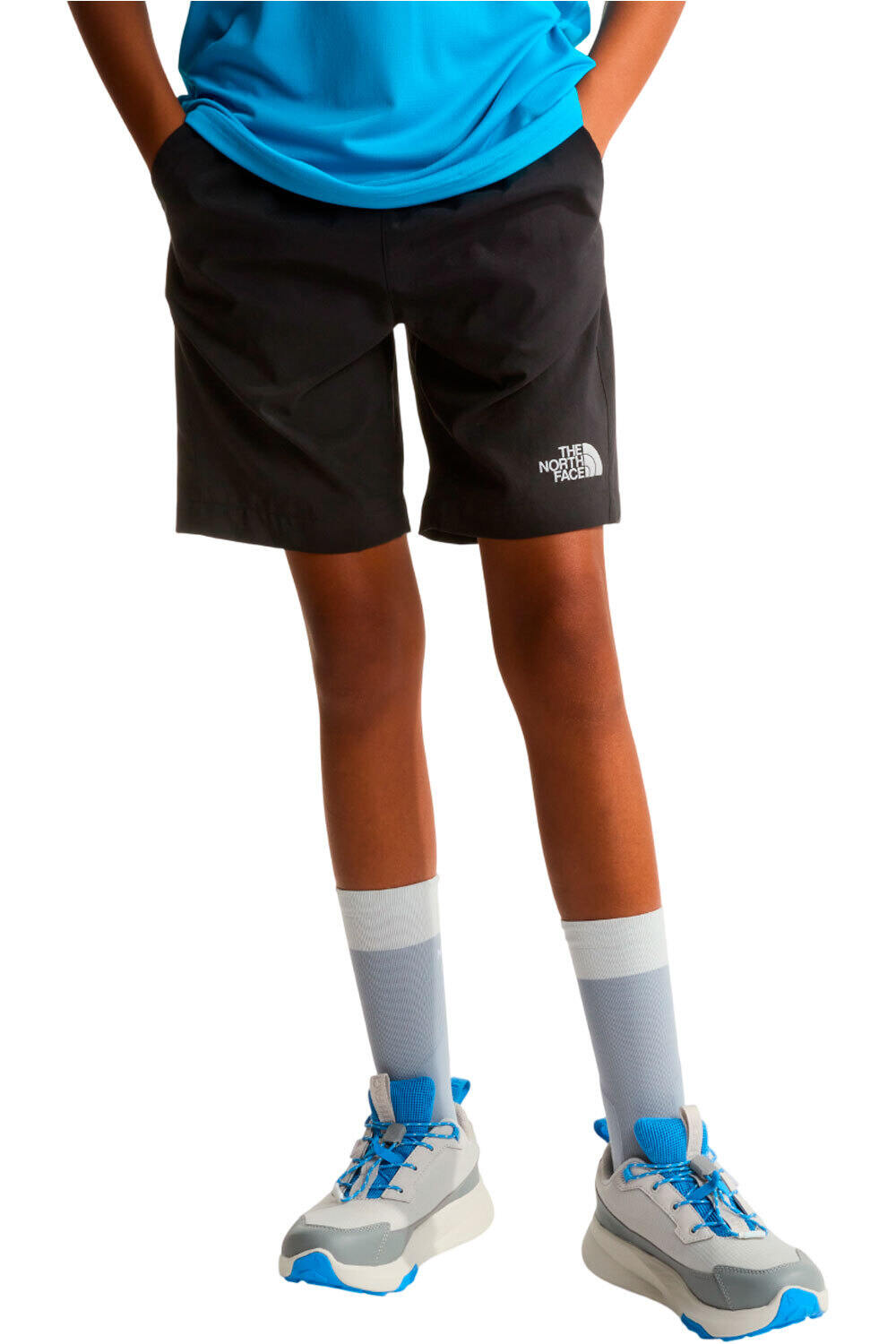 The North Face pantalón corto montaña niño TEEN 24/7 SHORT vista frontal