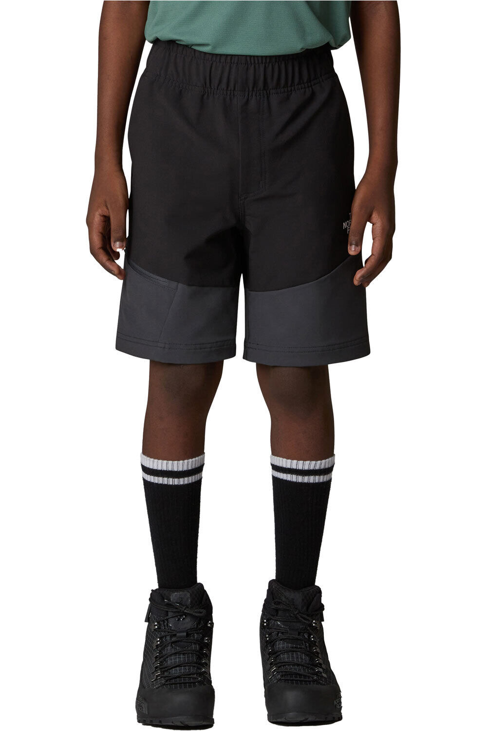 The North Face pantalón corto montaña niño TEEN HIKE SHORT vista frontal