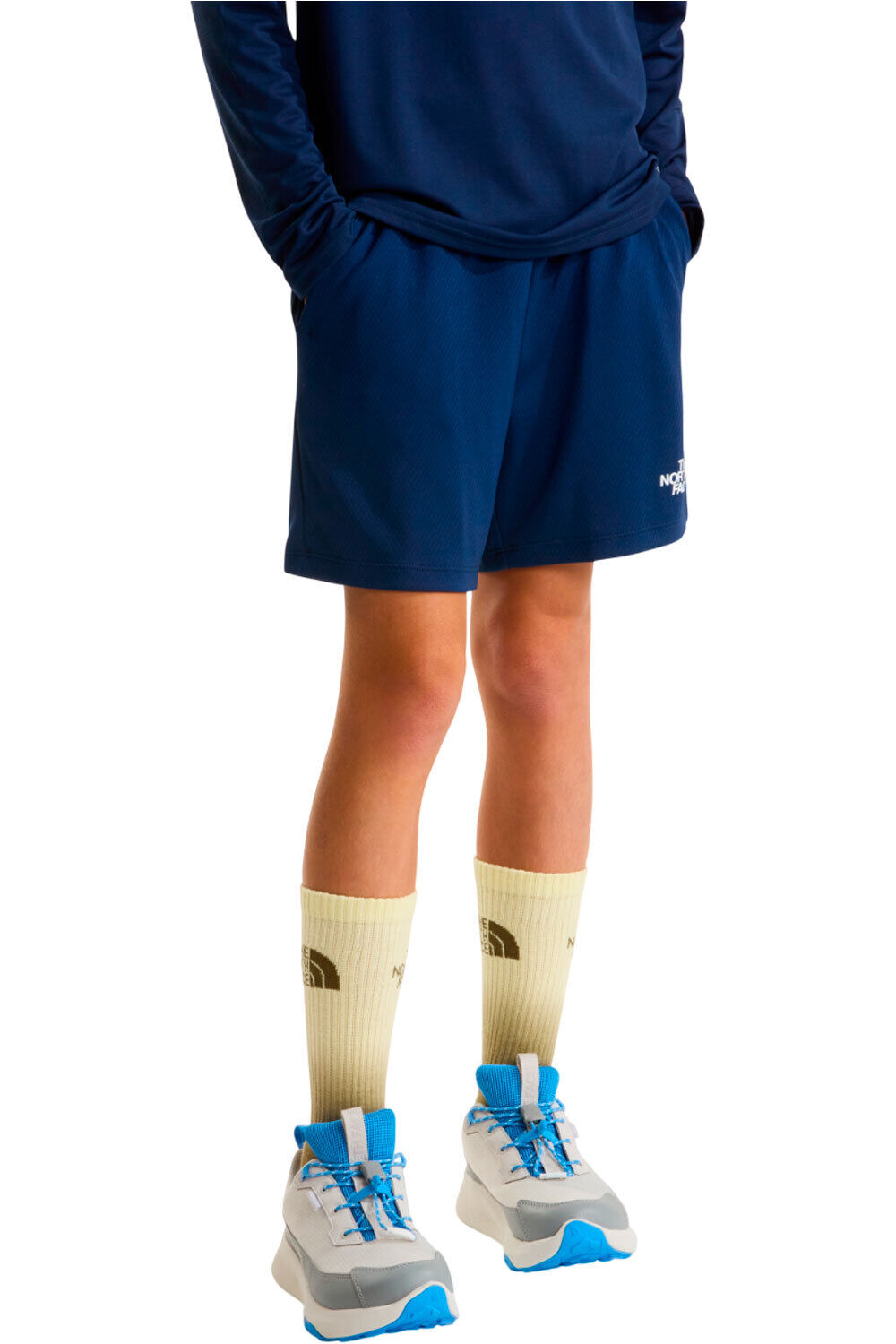 The North Face pantalón corto montaña niño TEEN POLY KNIT SHORT vista frontal