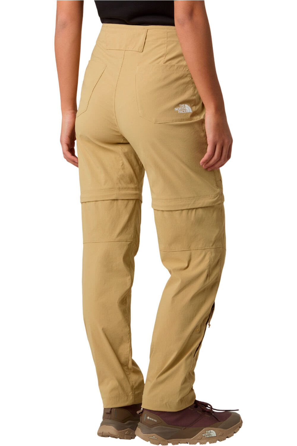 The North Face pantalón montaña mujer W EXPLORATION REG STRAIGHT CONVERTIBLE P vista trasera