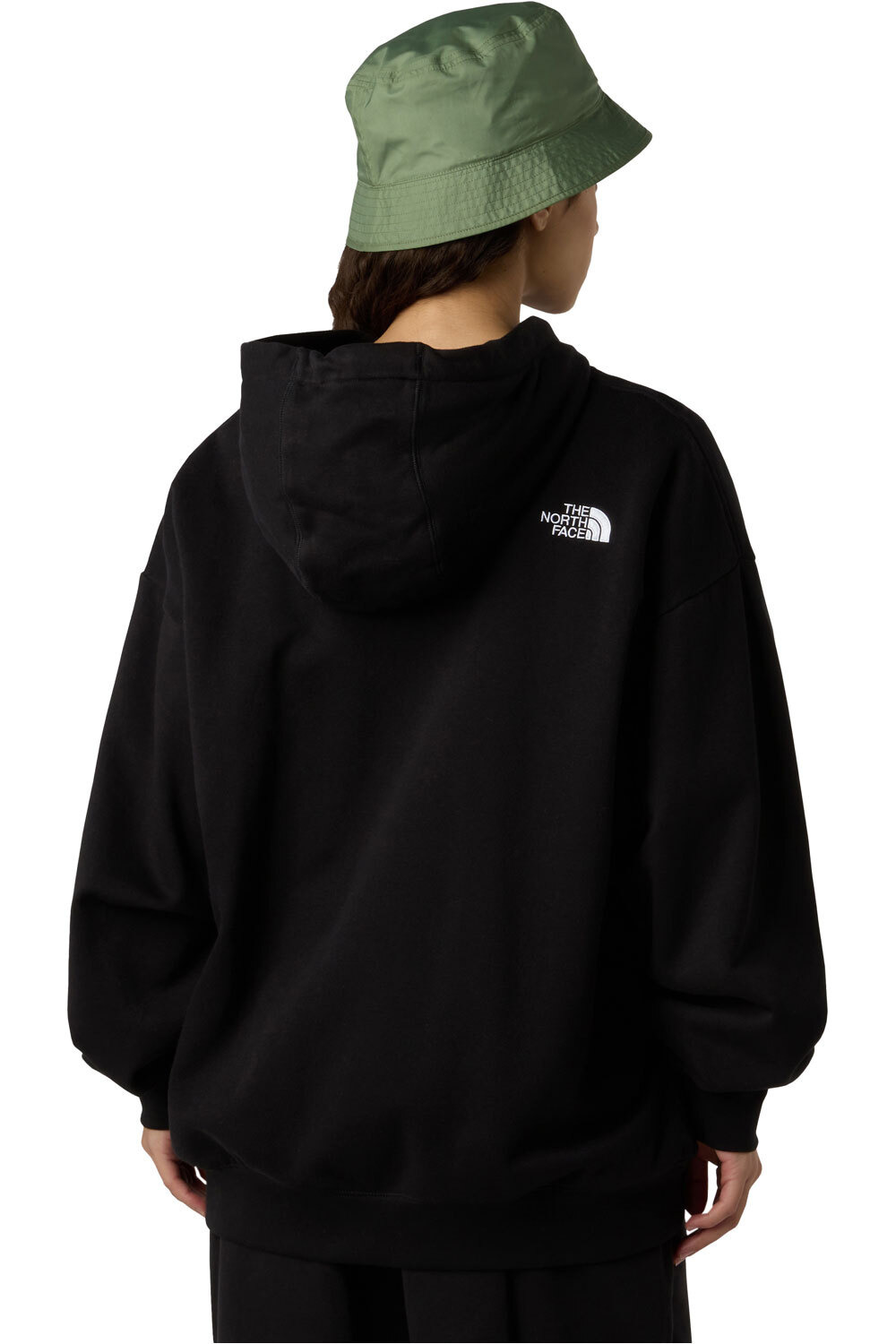 The North Face sudadera mujer W ESSENTIAL OVERSIZE HOODIE vista trasera
