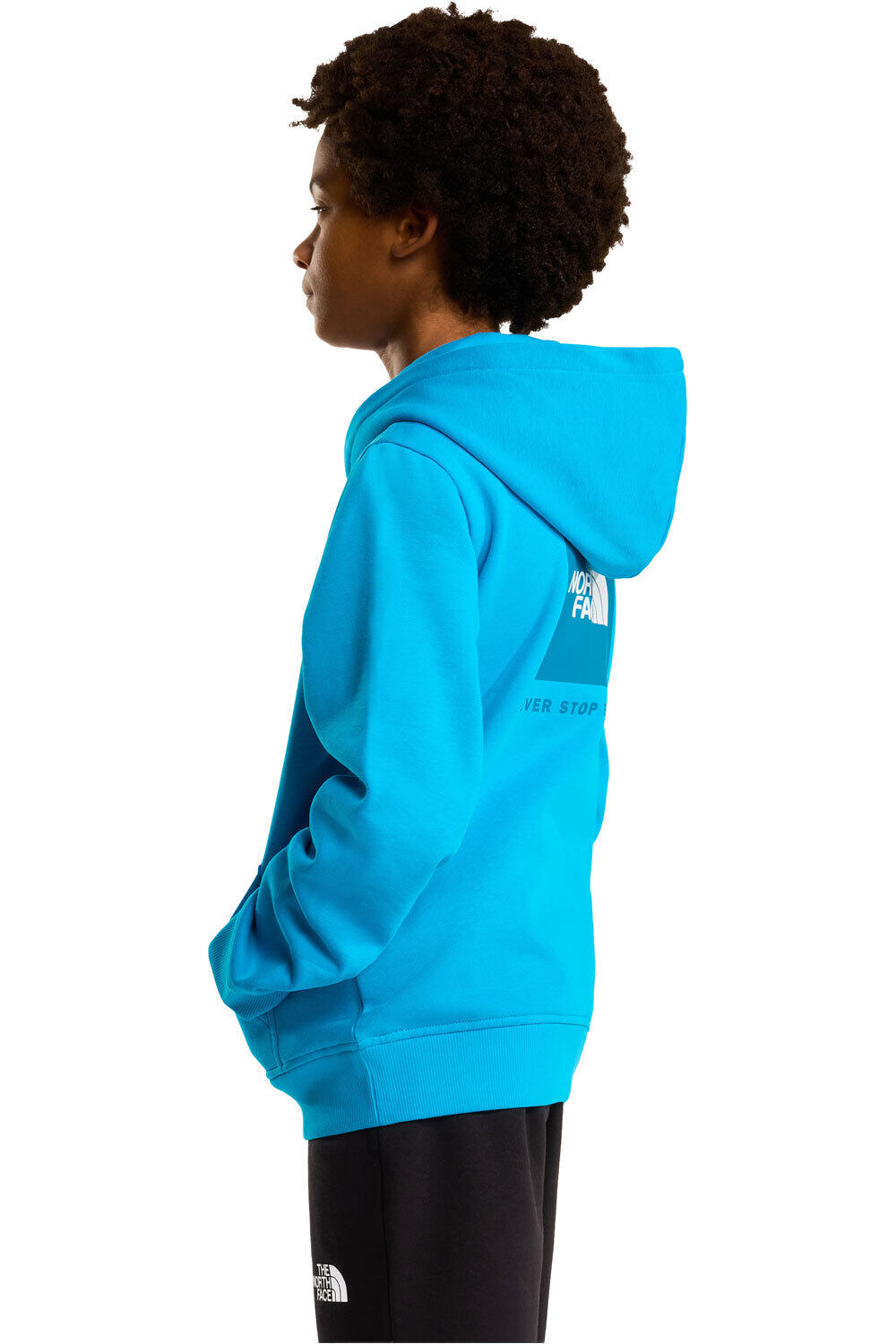 The North Face sudadera niño TEEN BOX NSE REGULAR HOODIE vista detalle