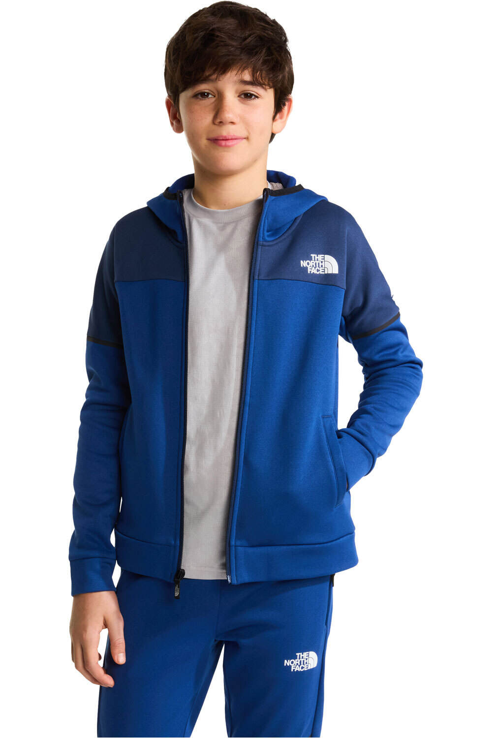 The North Face sudadera niño TEEN MOUNTAIN ATHLETICS FZ HOODIE vista detalle