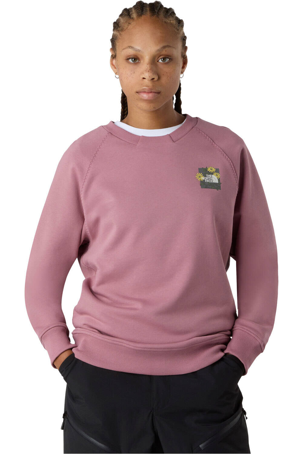 The North Face Sudaderas Montaña Mujer W CONNECT RELAXED CREW SWEATSHIRT-GRAPHI vista frontal