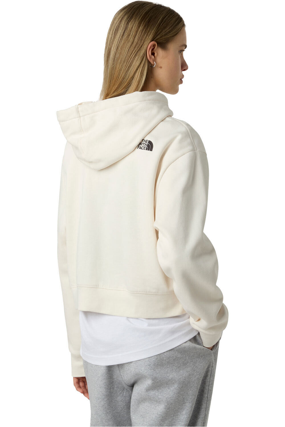 The North Face Sudaderas Montaña Mujer W ESSENTIAL CROP HOODIE vista trasera
