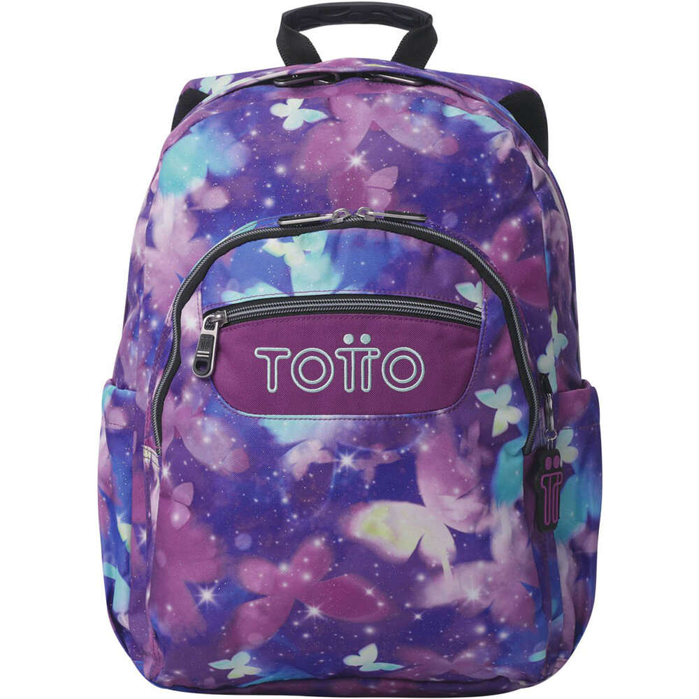 Totto mochila deporte ACUARELES GLITTER vista frontal