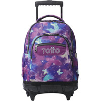 Totto mochila deporte RUE BOMPER RENGLONES GLITTER vista frontal