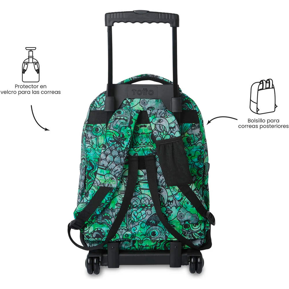 Totto mochila deporte RUEDAS BOMPER RENGLONES 02