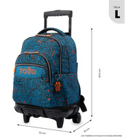 Totto mochila deporte RUEDAS BOMPER RENGLONES 03