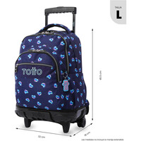 Totto mochila deporte RUEDAS BOMPER RENGLONES 03