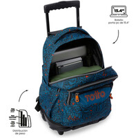 Totto mochila deporte RUEDAS BOMPER RENGLONES 04