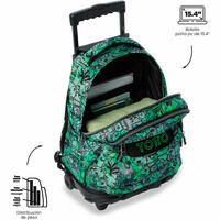 Totto mochila deporte RUEDAS BOMPER RENGLONES 04