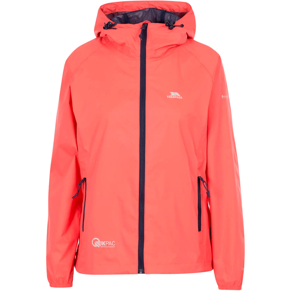 Trespass chubasquero hombre QIKPAC FEMALE JKT vista frontal