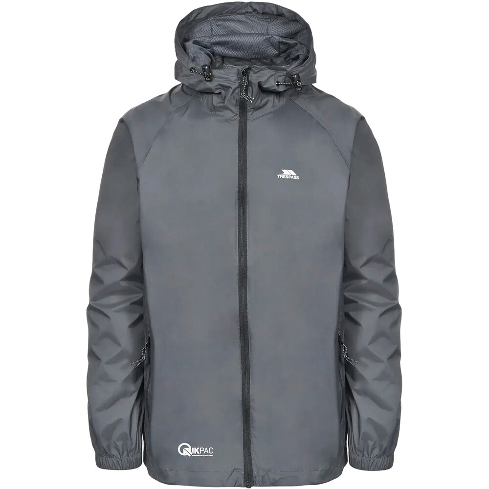 Trespass chubasquero hombre QIKPAC JACKET ADULT vista frontal
