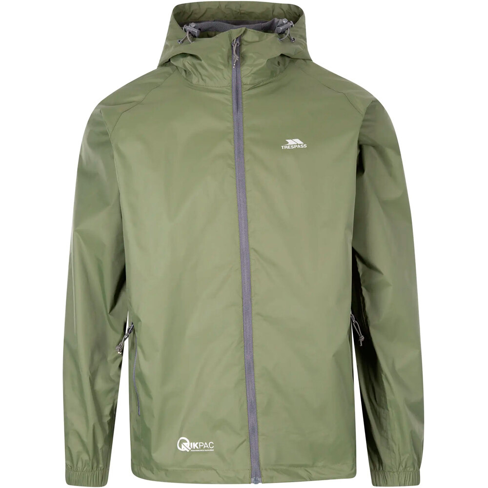 Trespass chubasquero hombre QIKPAC JACKET ADULT vista frontal