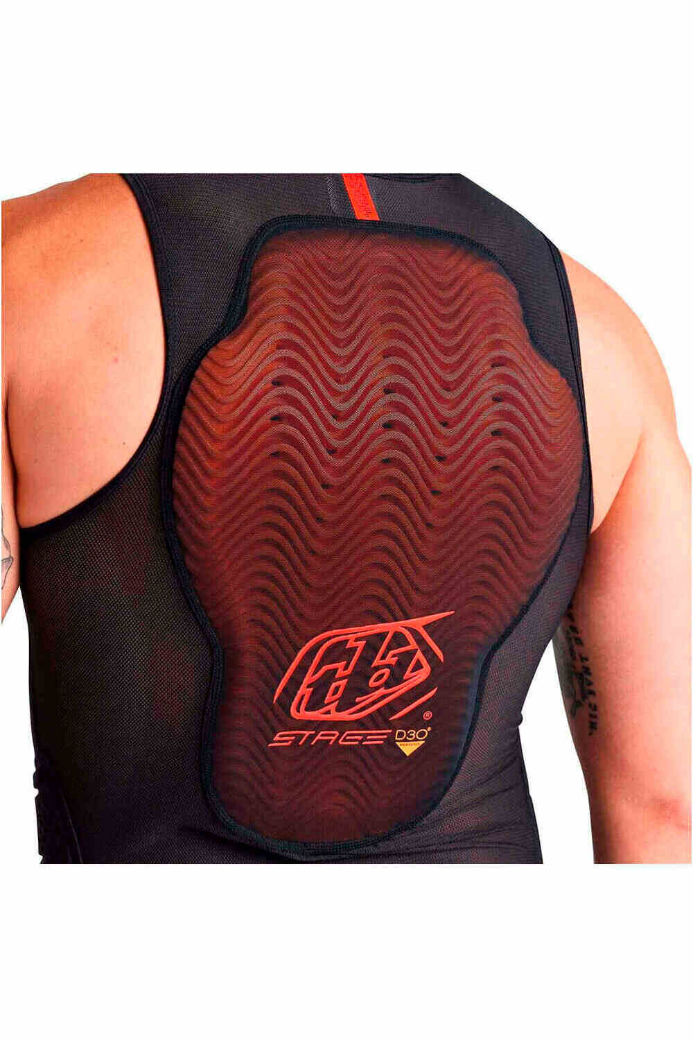 Troy-Lee maillot manga corta hombre STAGE GHOST D30 VEST BASELAYER vista trasera