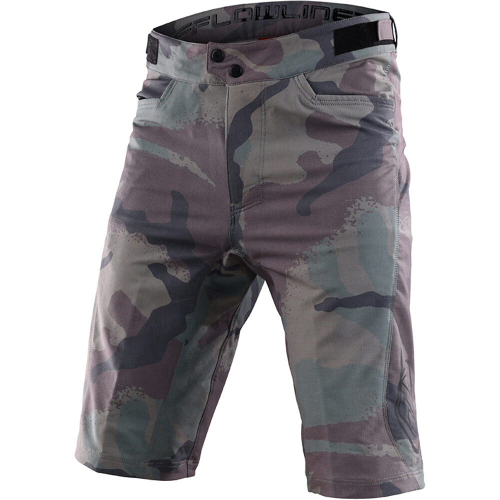 Troy-Lee pantalón corto ciclismo hombre FLOWLINE SHORT CAMO vista frontal
