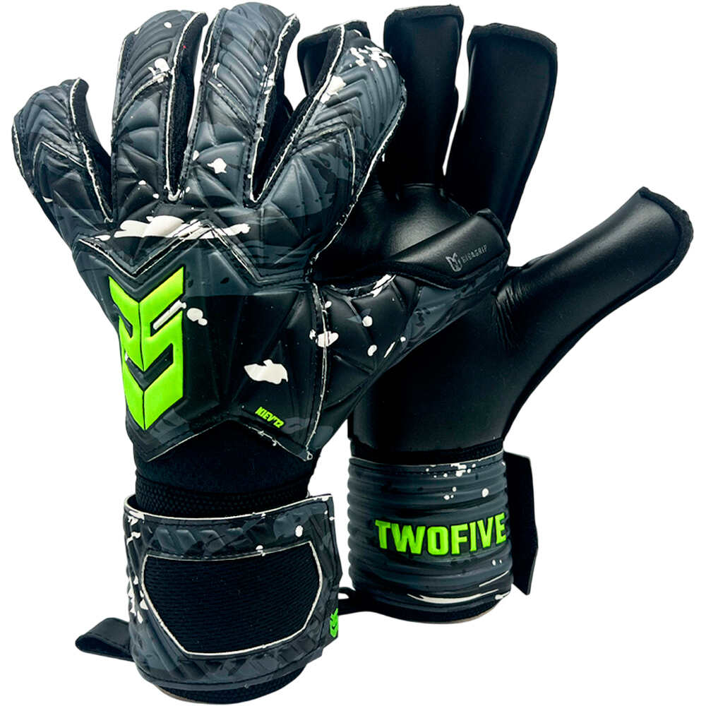 Twofive guantes portero Kiev12 Black Pro vista frontal