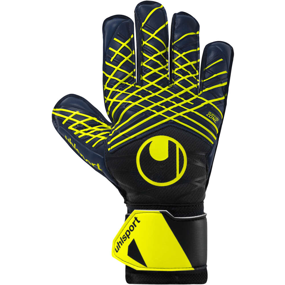 Uhlsport guantes portero PREDICTION SOFT PRO MNBL vista frontal