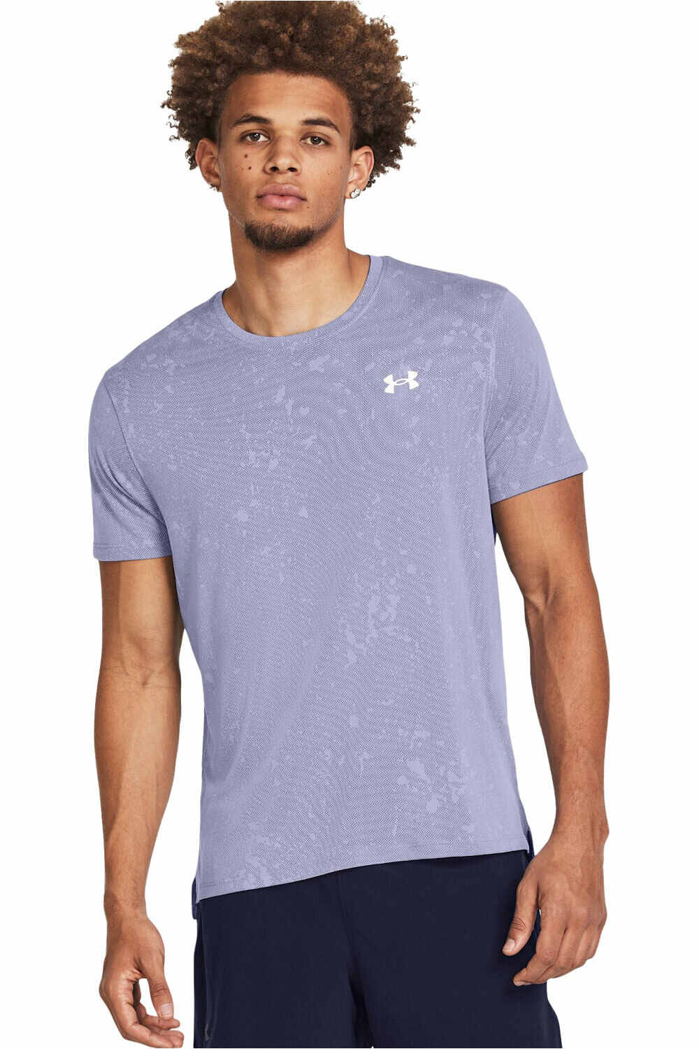 Under Armour camiseta técnica manga corta hombre UA STREAKER SPLATTER SS vista frontal
