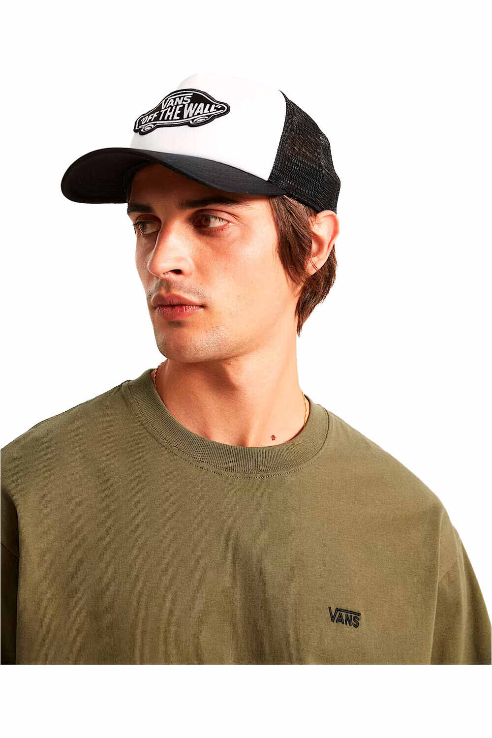 Vans visera lona Classic Patch Curved Bill Trucker vista frontal