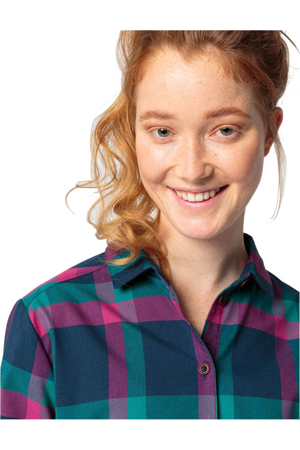 Vaude camisa montaña manga larga mujer Women's Farsund LS Shirt III vista detalle