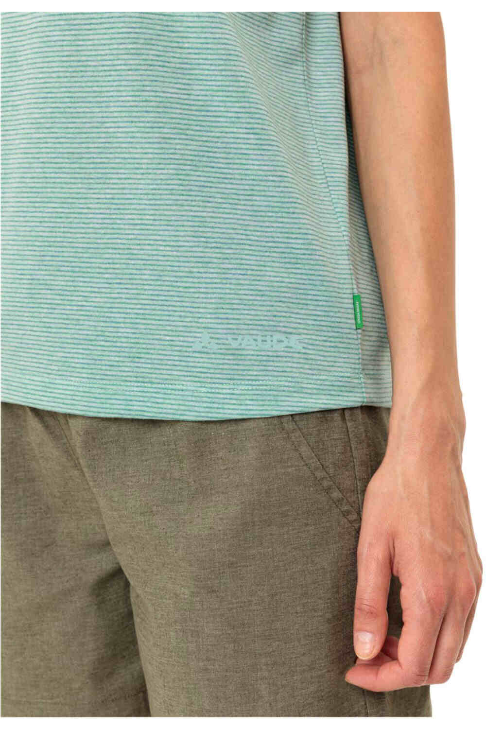 Vaude camiseta montaña manga corta mujer Women's Mineo Striped T-Shirt vista detalle