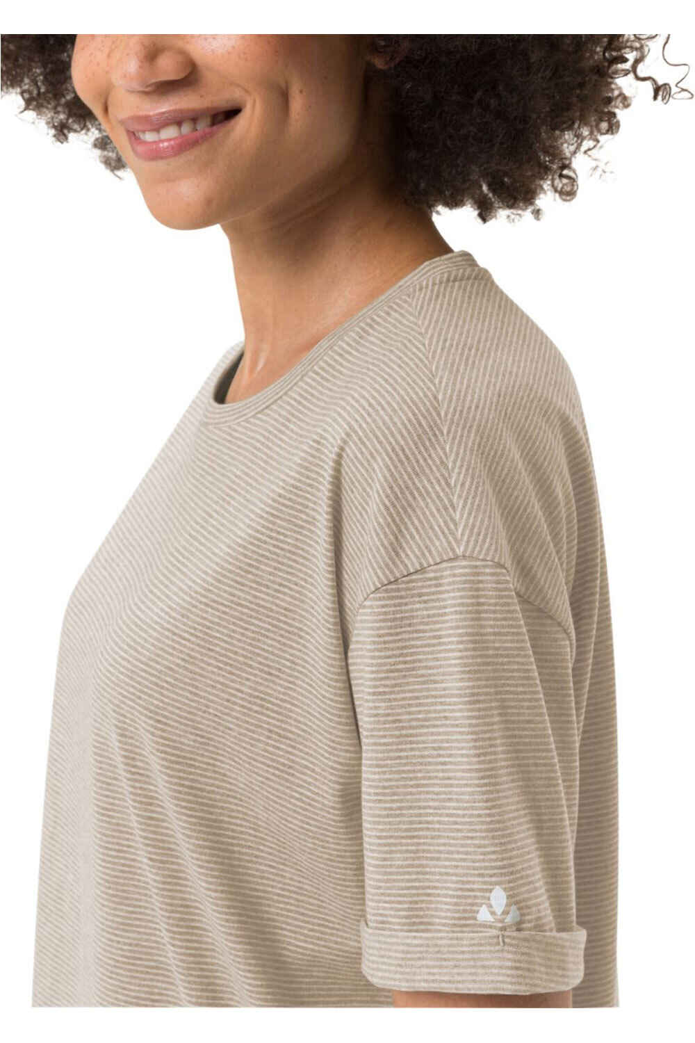 Vaude camiseta montaña manga corta mujer Women's Mineo Striped T-Shirt vista detalle
