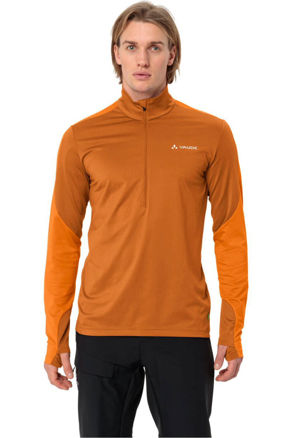 Vaude camiseta montaña manga larga hombre Men's Livigno Halfzip II vista frontal