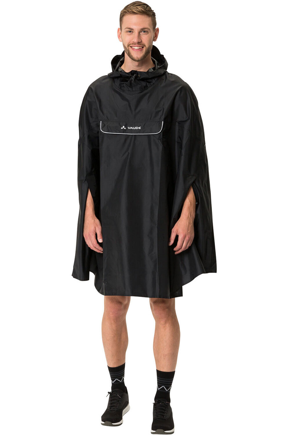 Vaude chaqueta impermeable ciclismo hombre Valdipino Poncho vista frontal