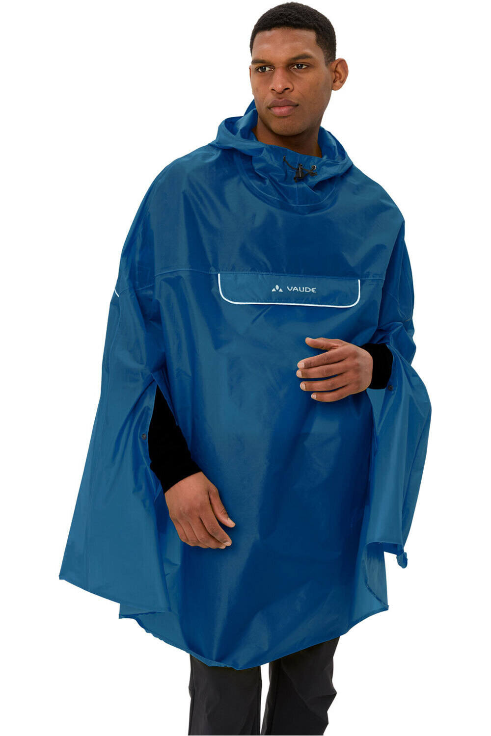 Vaude chaqueta impermeable ciclismo hombre Valdipino Poncho vista frontal