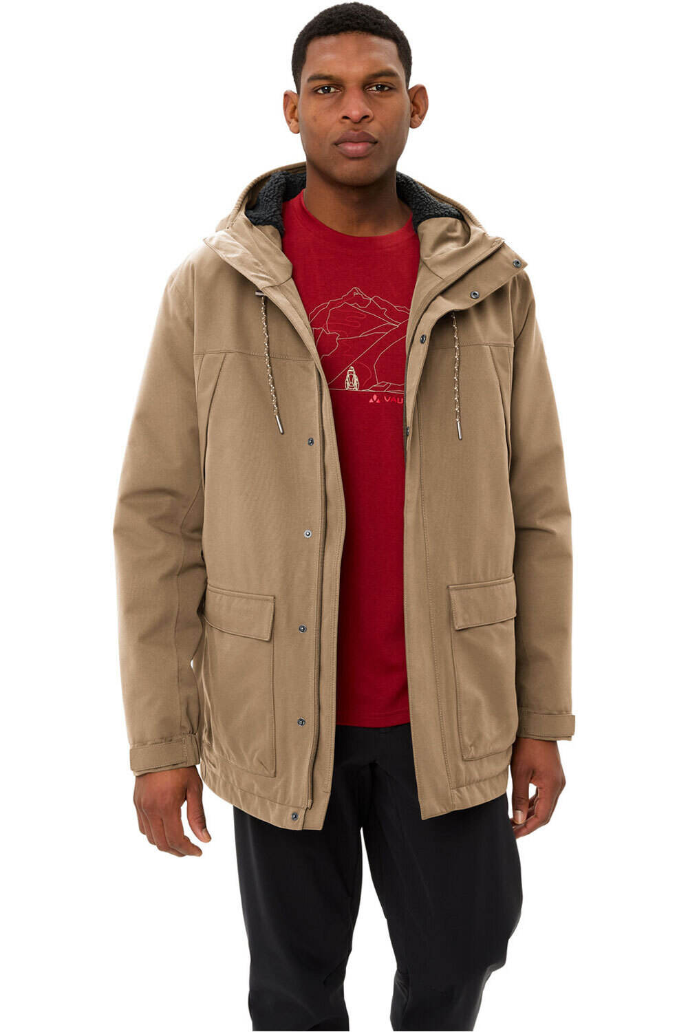 Vaude chaqueta impermeable insulada hombre Men's Manukau Parka III vista detalle