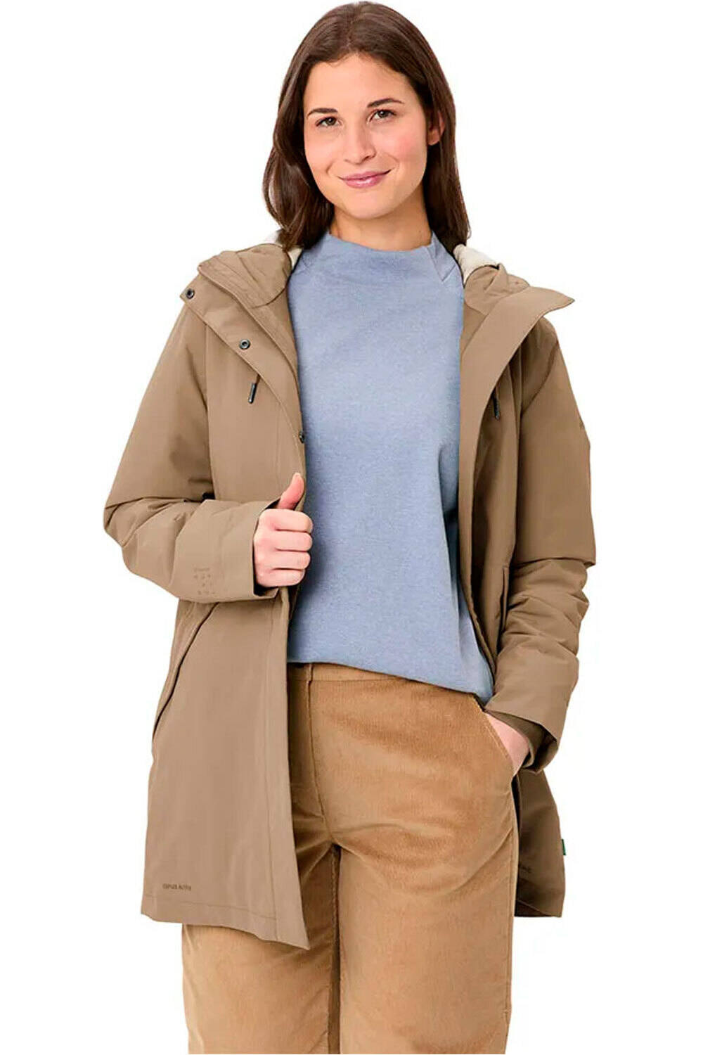 Vaude chaqueta impermeable insulada mujer Women's Coreway Parka vista detalle