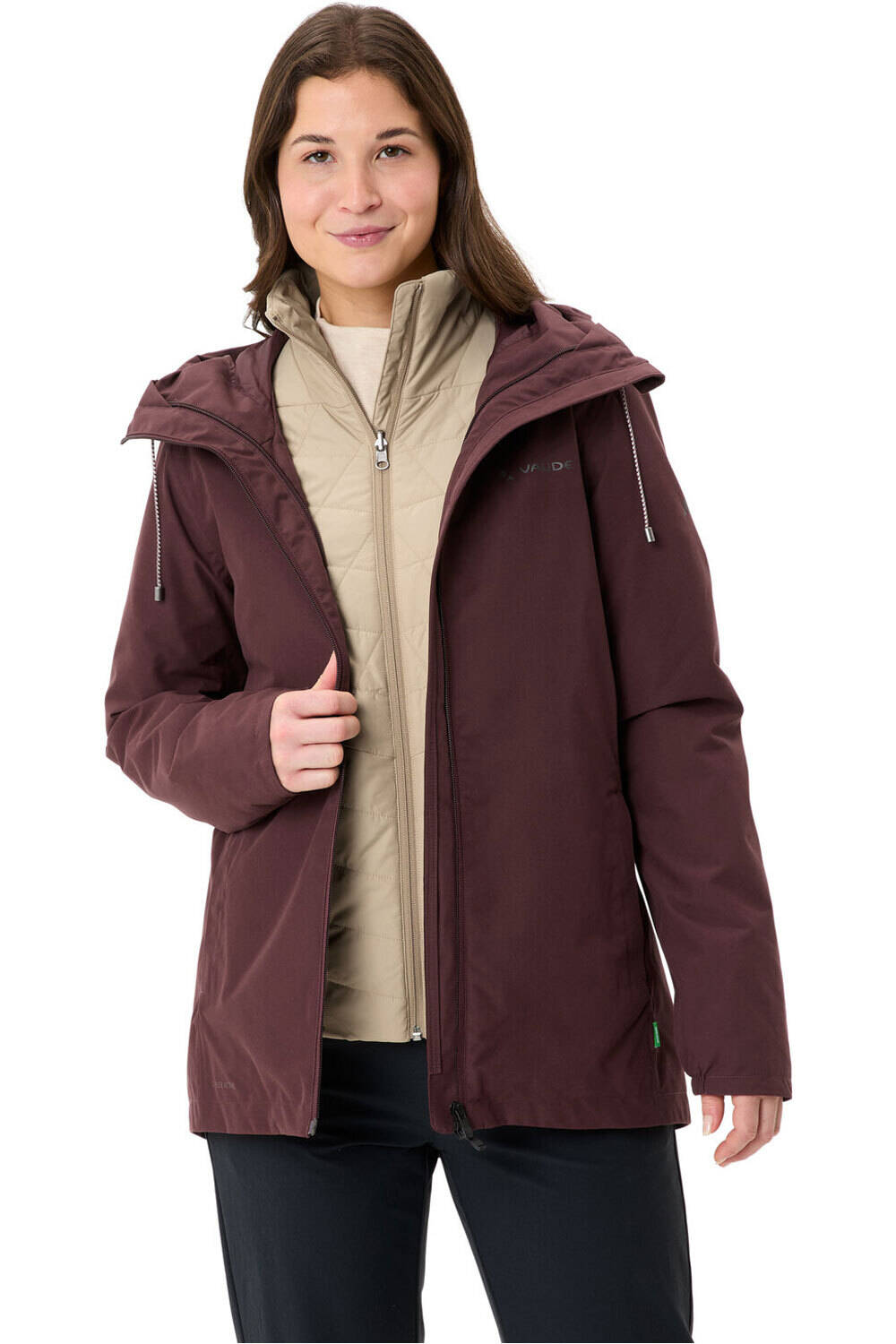 Vaude chaqueta impermeable insulada mujer Women's Mineo 3in1 Jacket vista frontal