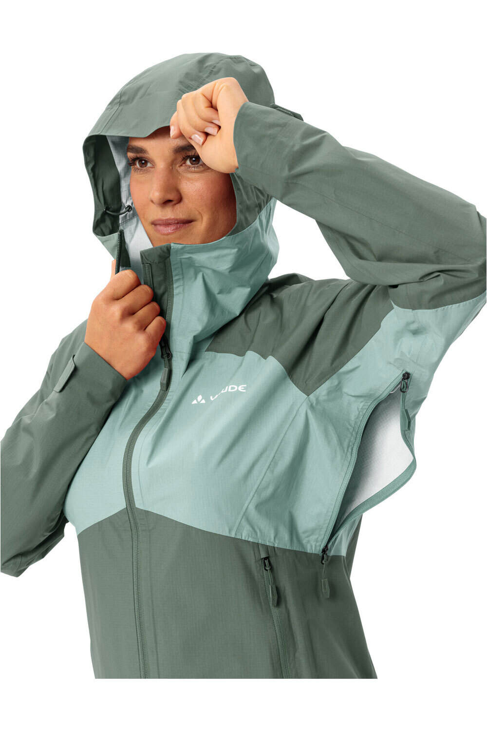 Vaude chaqueta impermeable mujer Women's Simony 2,5L Jacket V vista detalle