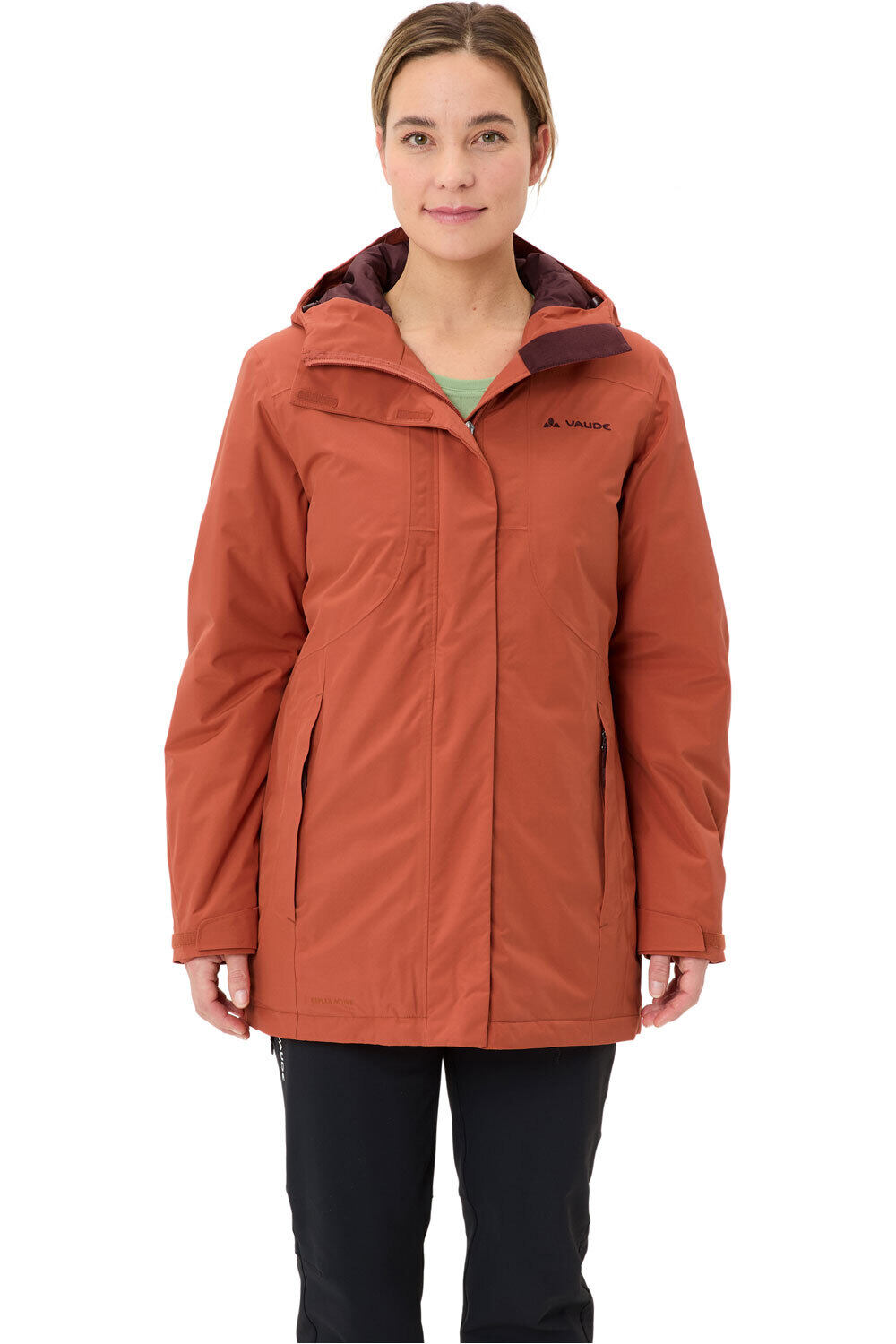 Vaude chaqueta softshell mujer Women's Rosemoor Padded Parka vista frontal