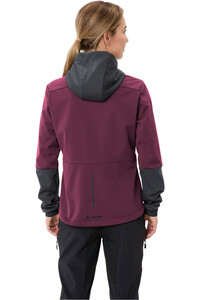 Vaude cortavientos ciclismo mujer Women's Qimsa Hooded Softshell Jacket vista trasera