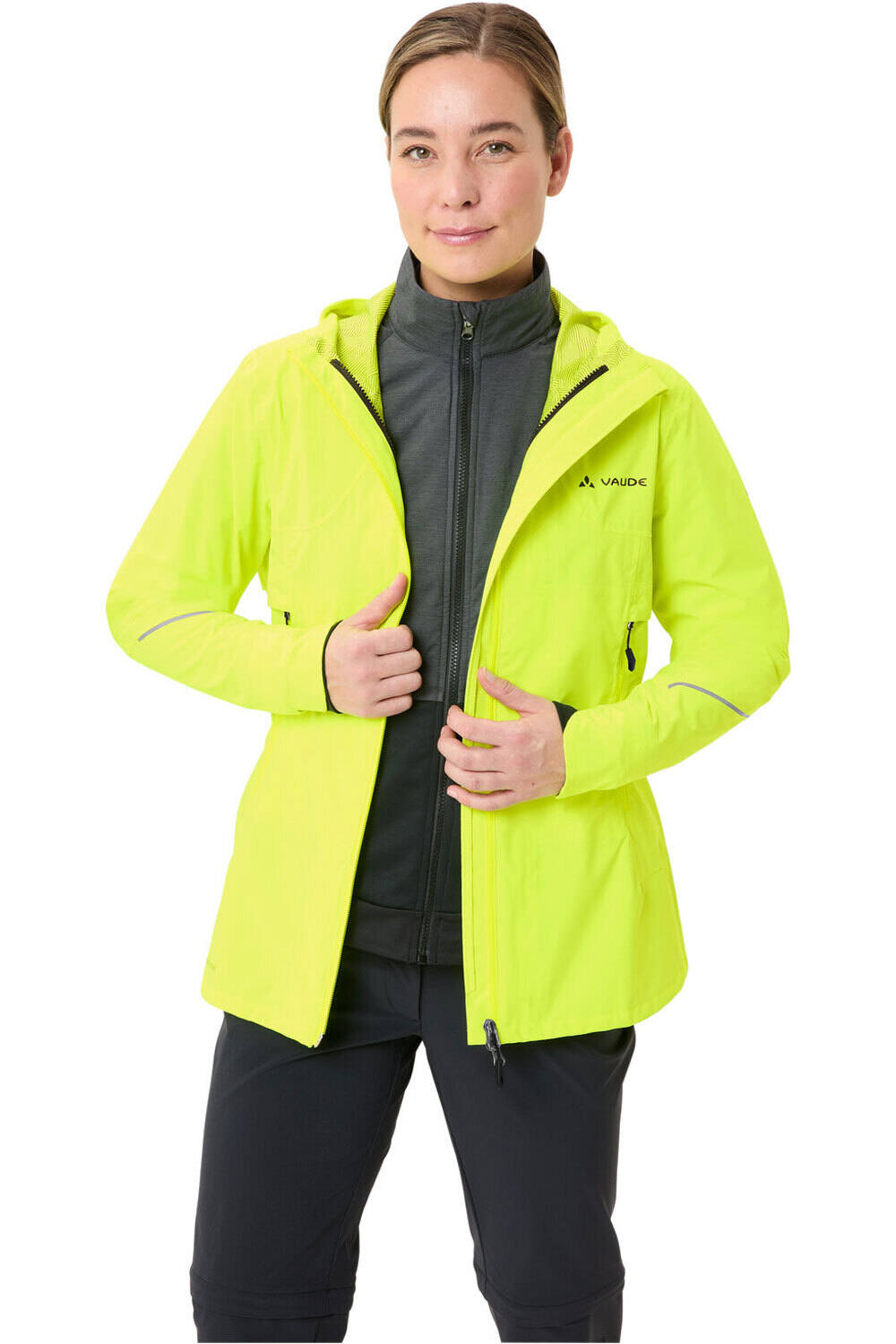 Vaude cortavientos ciclismo mujer Women's Yaras 3in1 Jacket vista frontal
