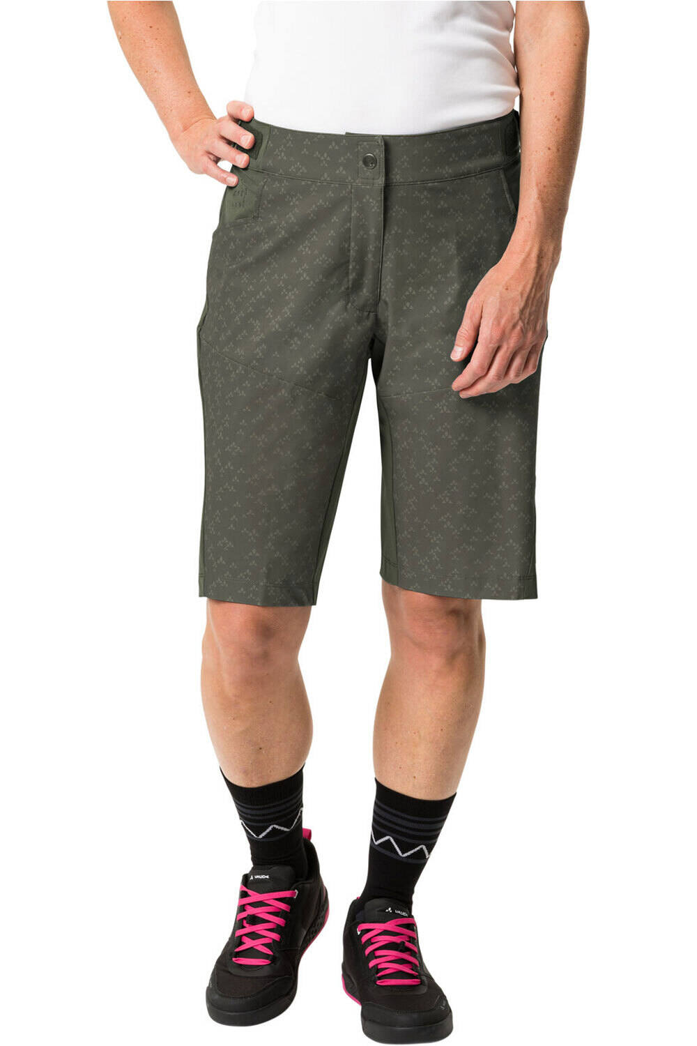 Vaude culotte corto mujer Women's Ledro Print Shorts vista frontal